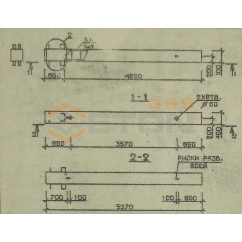 Колонны сечением 400х400 мм для зданий с высотами этажей 4,2 м Серия 1.020.1-2с/89 1КБ 42-53-1 с