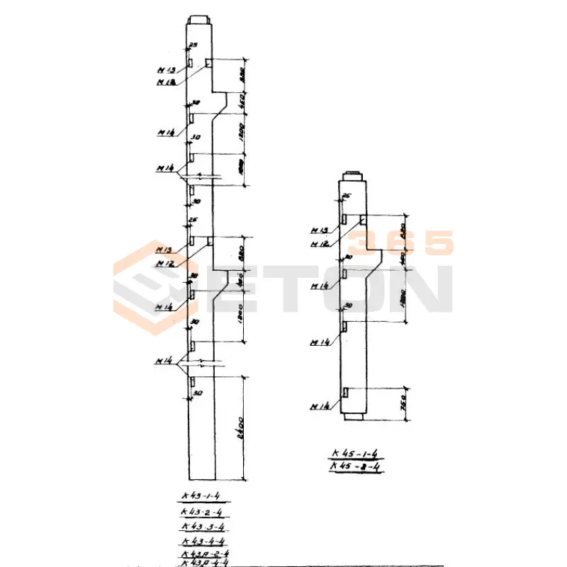 Колонны Серия ИИ 22-3 К 43-1-4 (ИИ 22-3)