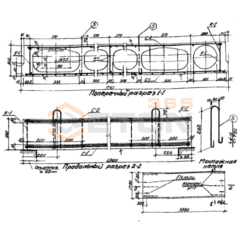 Панели с овальными пустотами Серия ИИ 01-02 ПО 60-18 (ИИ 01-02)