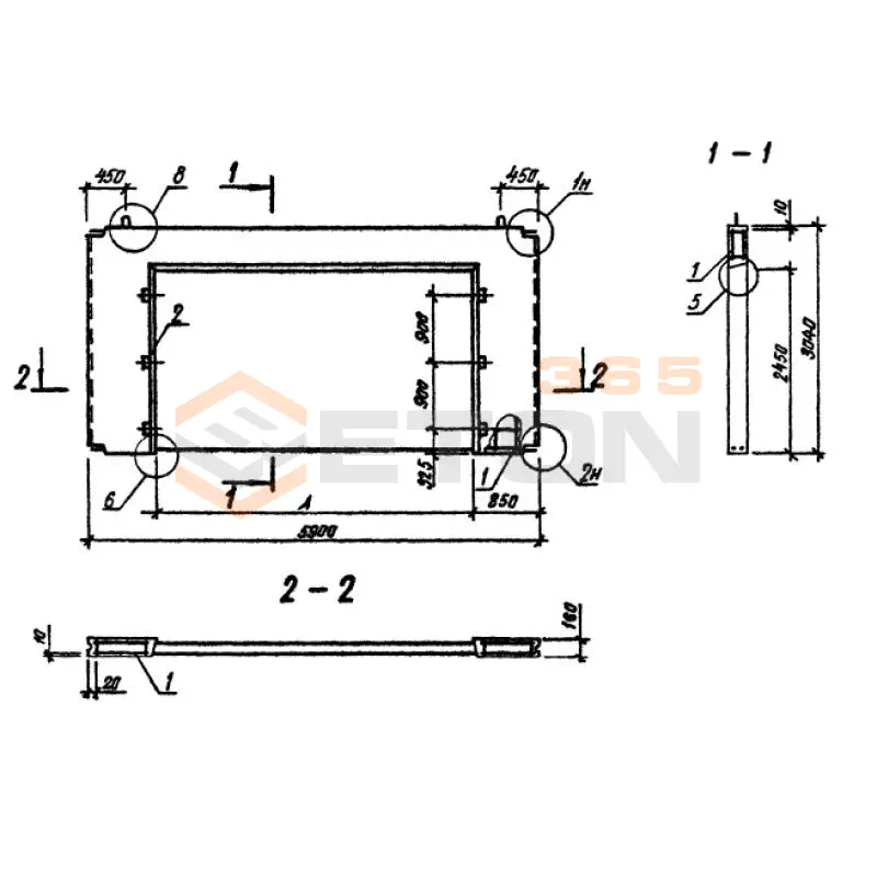 Панели внутренних стен Серия 1.090.1-3пв ПВР 60-30-30-3 т пв (1.090.1-3 пв)