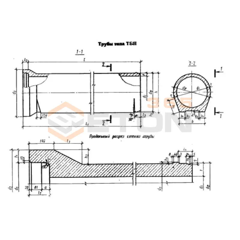 Трубы цилиндрические раструбные безнапорные ГОСТ 6482-2011 ТБП 160-50-3