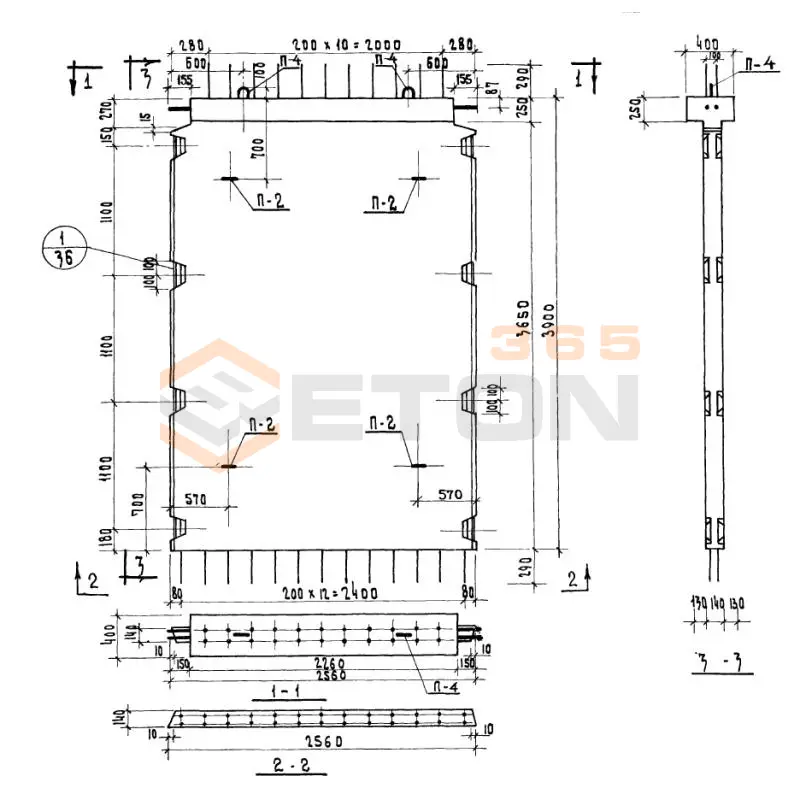 Диафрагмы жесткости Серия ИИ 04-6 Д 2-26-42 (ИИ 04-6)