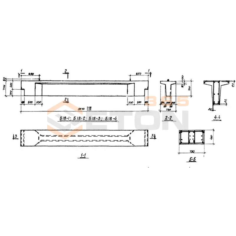 Балки Серия ИИ 29-3 Б 18-2 (ИИ 29-3)