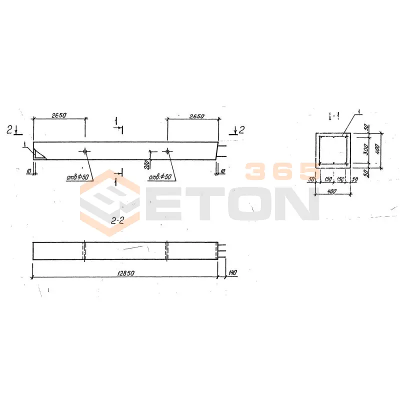 Балки обвязочные Серия 1.020.1-3пв БО 129-4-1 пв