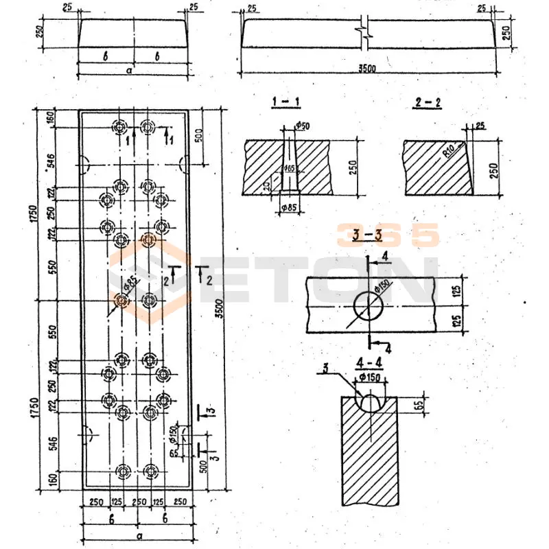 Плиты НСП и ПФ и ФП серия 3.407.1-157 ( серия 3.407-102, 3.407-40/70 ) НСП 1 б
