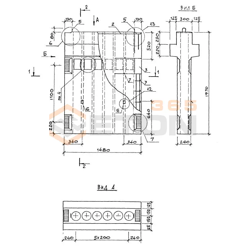 Вентблоки-диафрагмы жесткости Серия 1.034.1-1/90 2ВД 20-15-26