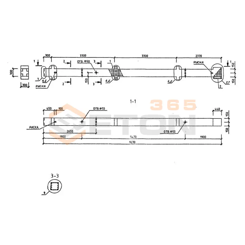 Колонны Серия 1.220.1-3м КД3Т 3-33-40,4 (1.220.1-3м)