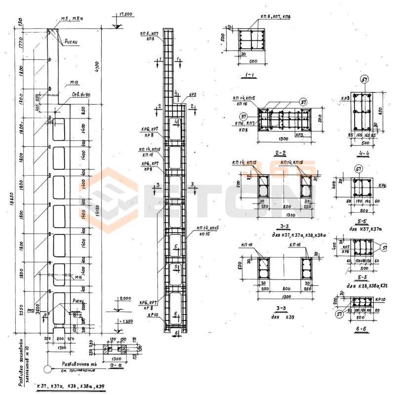 Колонны Серия КЭ 01-55 К 38 а