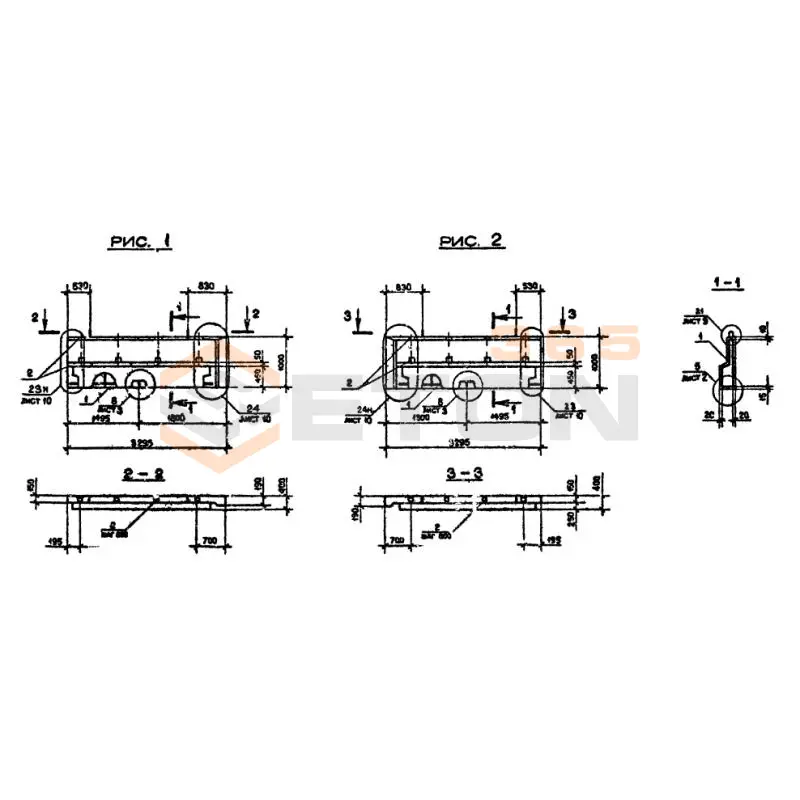 Панели наружных стен Серия 1.090.1-2с 2ПСП 33-10-4 пс (1.090.1-2с)