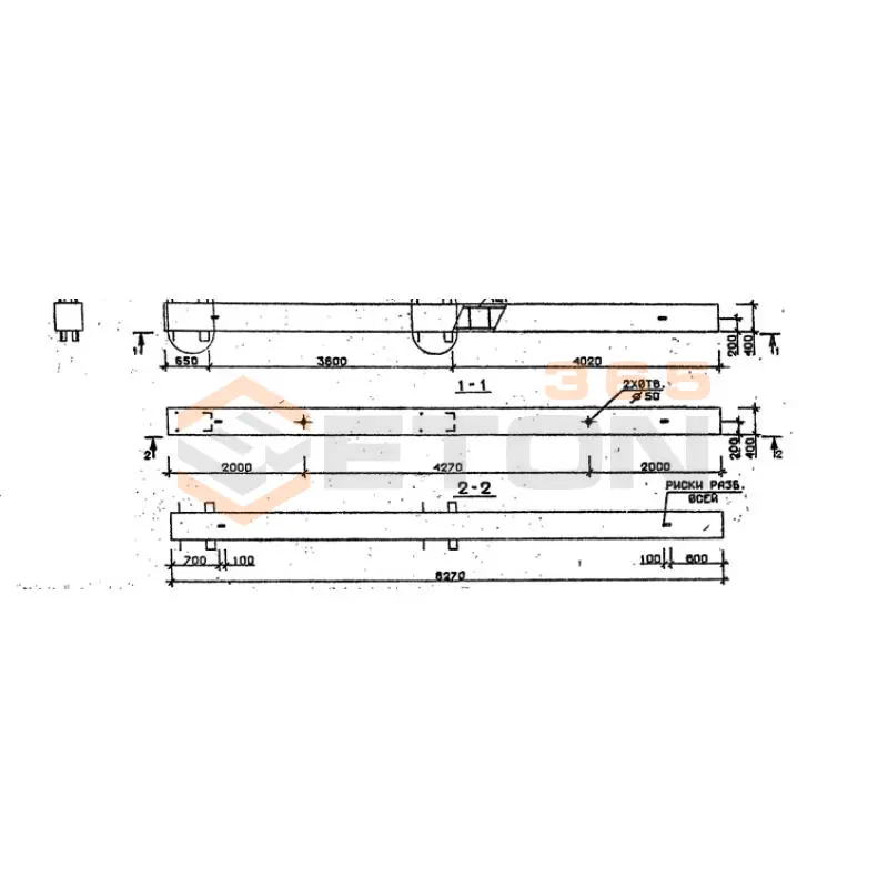 Колонны сечением 400х400 мм для зданий с высотами этажей 3,6 м Серия 1.020.1-2с/89 1КБ 36-83-9