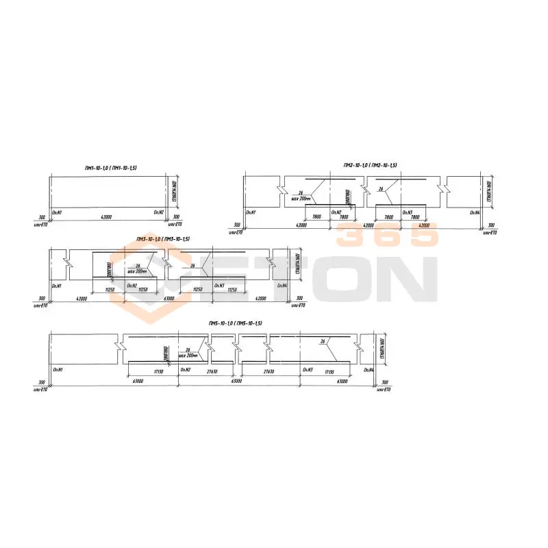 Плиты монолитные Серия 3.503.9-110.93 ( 3.503-50 ) ПМ 2-10-1,0