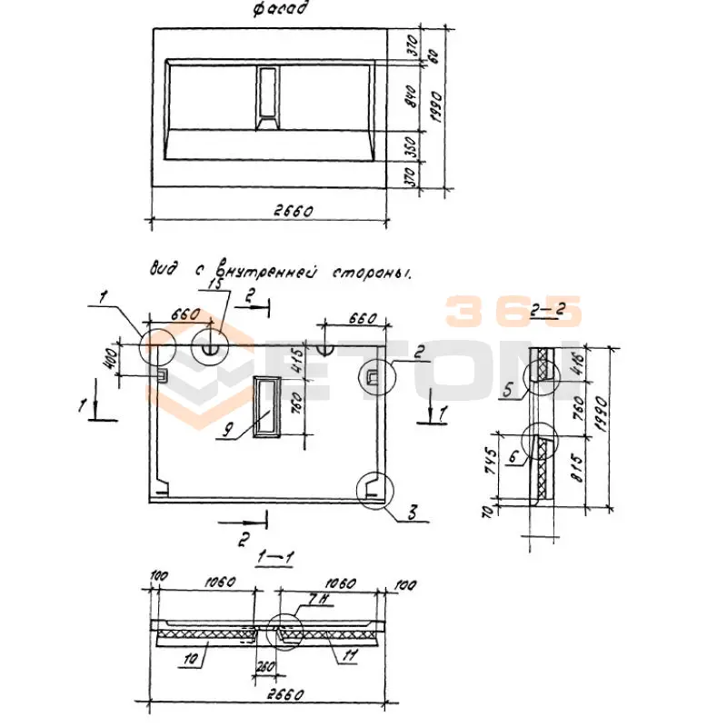 Панели опорные Серия 1.100.1-7 3НЧ 27-20-40-200 т
