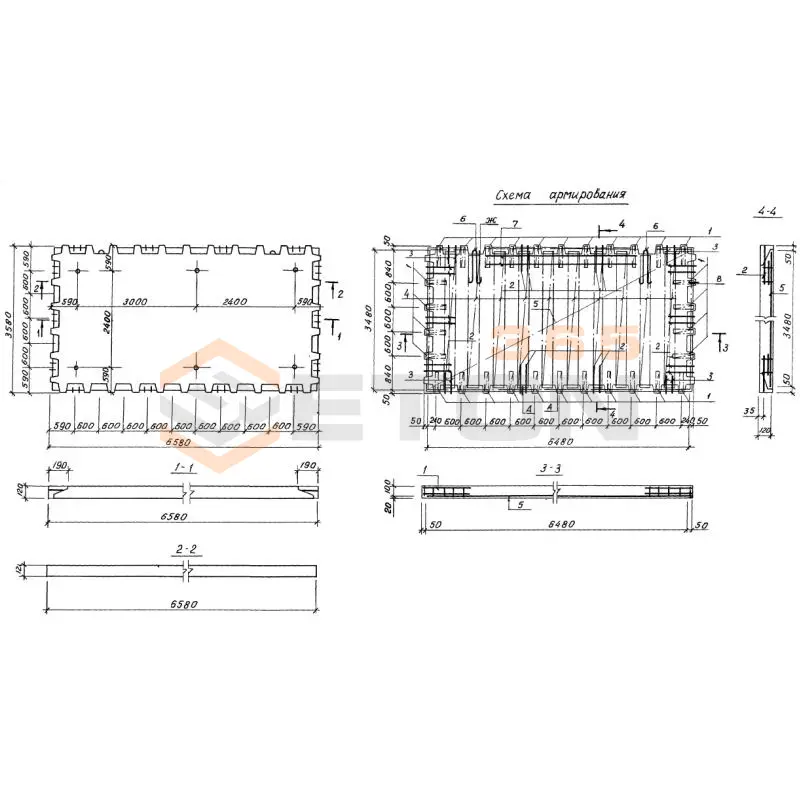 Плиты перекрытия Серия 1.143.1-9с 1П 36-66-4,5 с (1.143.1-9с)