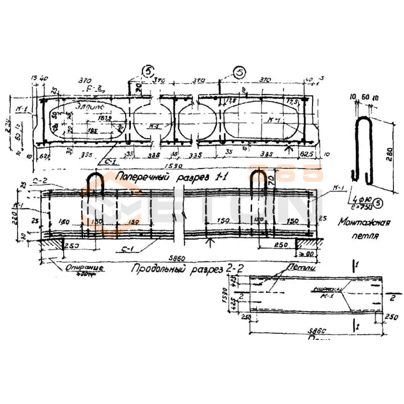 Панели с овальными пустотами Серия ИИ 01-02 ПОТ 60-16 (ИИ 01-02)