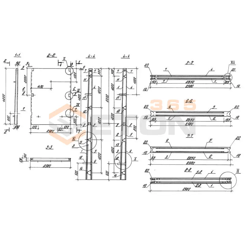 Панели стеновые плоские Серия 3.900.1-10 ПС 2-42 к