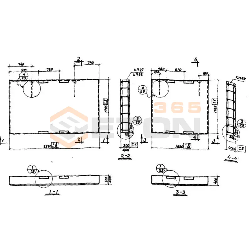 Панели стеновые Серия СТ 02-31 ПСЛ 30-2-1,8-3,0 (СТ 02-31)