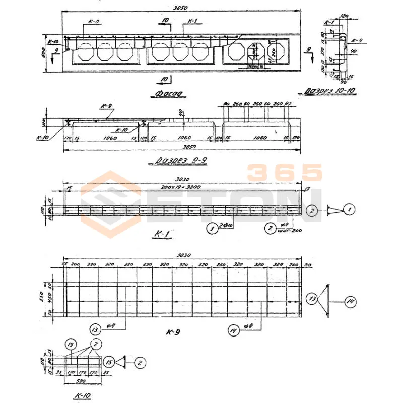 Решетки ограждения Серия БТ 01-01 Э 9