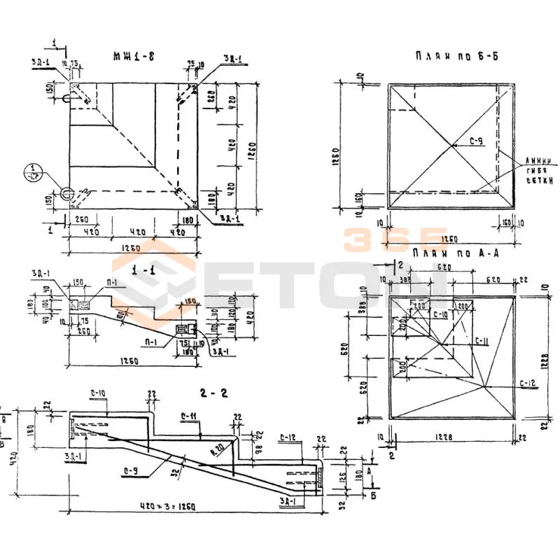Элементы лестниц ТП 320-55 МЖ 1-8 (ТП 320-55)
