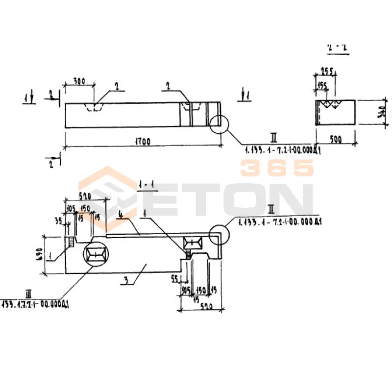 Блоки наружных стен Серия 1.133.1-7 4БНЛ 17-3-50-75 п-2