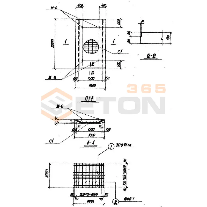 Плиты перекрытия серия ИС 01-05 ( НК 029-23:39 ) ПТ 1-1