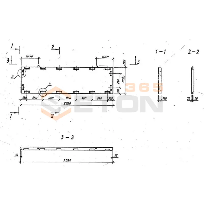 Диафрагмы жесткости плоские серия 1.020-1/87 ( 1.020.1-7, 1.020-1/83, ИИ 04-1, 1.020.1-3пв ) Д 56-16 пв