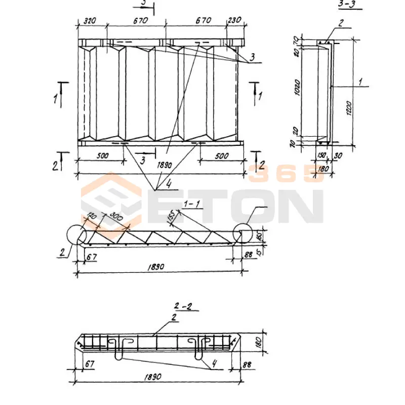 Лестничные марши Серия 1.100.1-7 2ЛМ 19-12-9-4