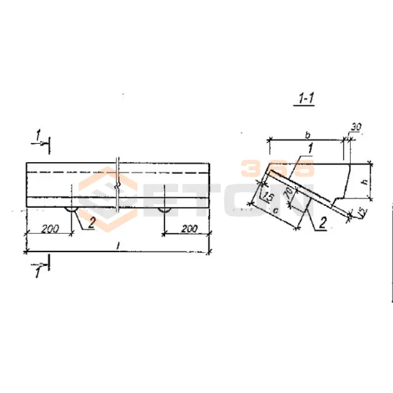 Лестничные ступени основные Серия Б1.055.1-1.01 ЛС 14 (Б1.055.1-1.01)