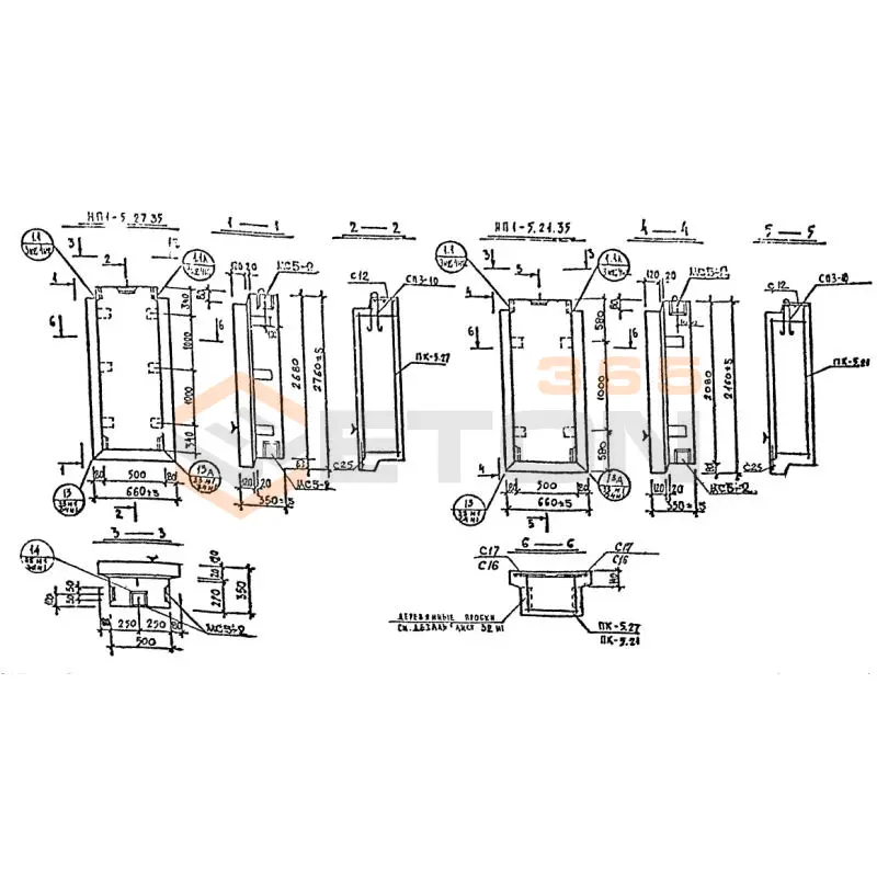 Панели наружных стен Серия 1.232 КЛ-2 НП 1-5-27-35 (1.232 КЛ-2)