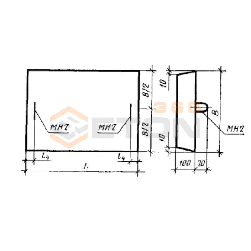 Фундаменты плитного типа ГОСТ 23972-80 ФП 6-5-1