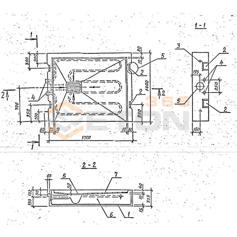 Плиты днища Серия 1.189.1-10 ПД 2-1 (1.189.1-10)