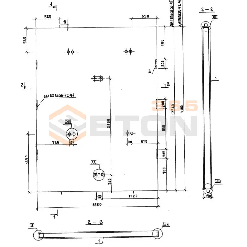 Панели шахт лифтов Серия 1.289.1-2 ПШЛ 63б-36-4 б