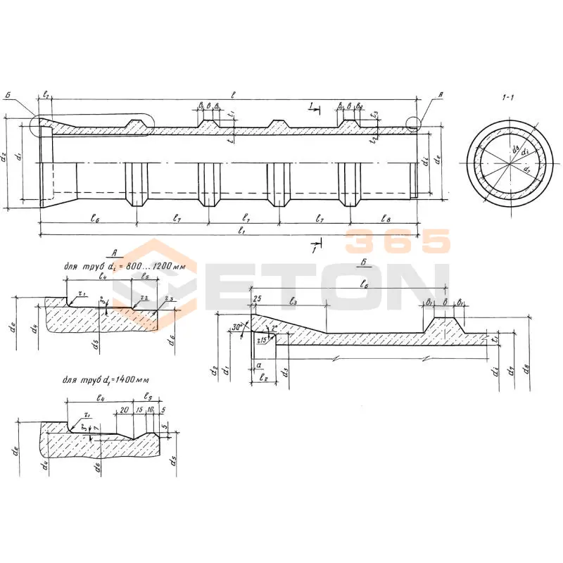 Трубы безнапорные ребристые Серия 3.820.1-81.94 БТСР 80-50-2