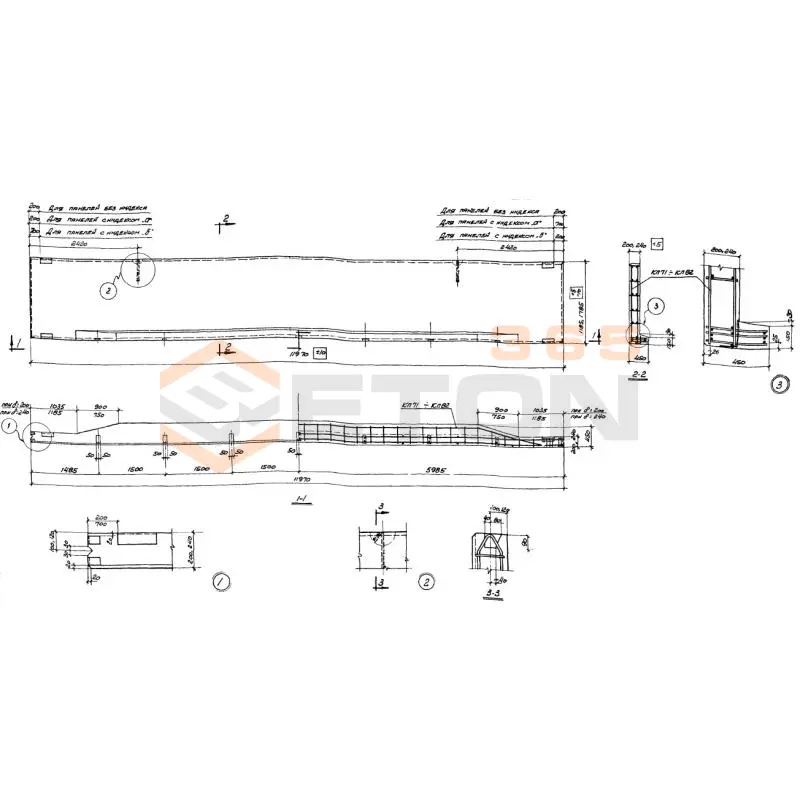 Панели стеновые однослойные Серия 1.432-3 ПСЛ 24-6-1,2-12 (1.432-3)
