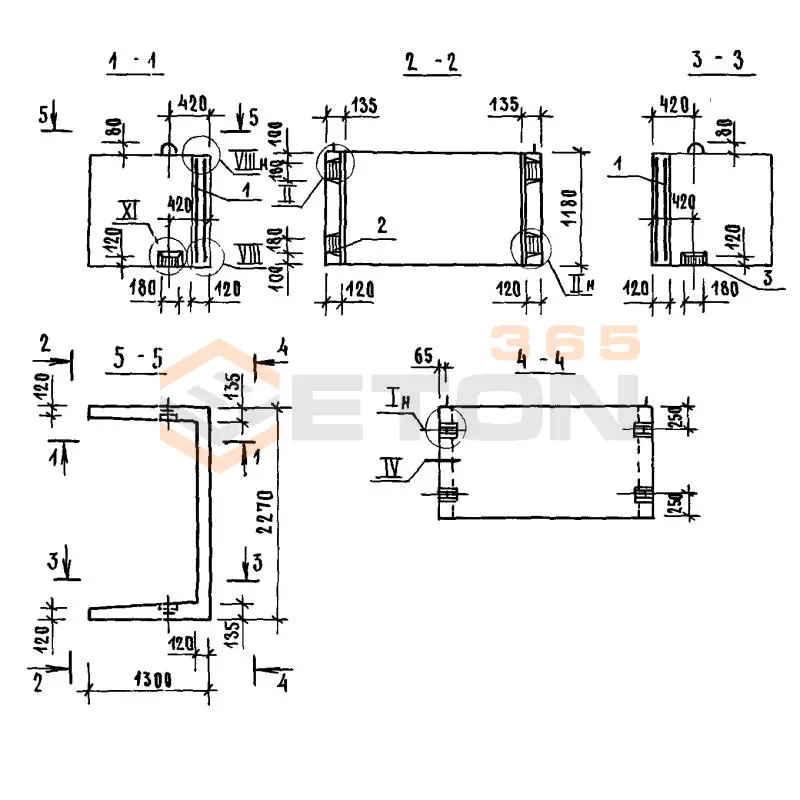 Блоки шахт лифтов Серия 1.089.1-1 БШЛ 100-12-2 б