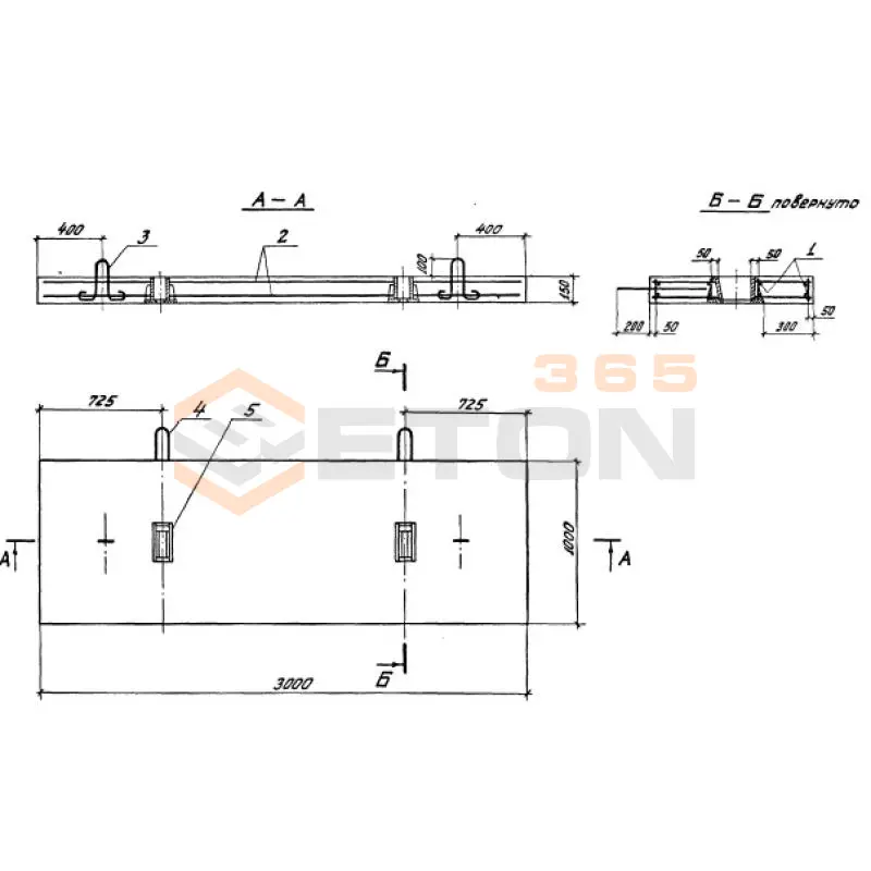 Плиты анкерные Серия 3.505.1-15 2АП 10-2