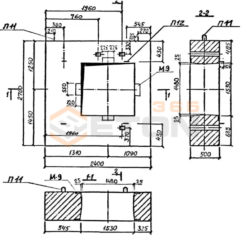 Опоры неподвижные Альбом ПС 248 НО 1400-50