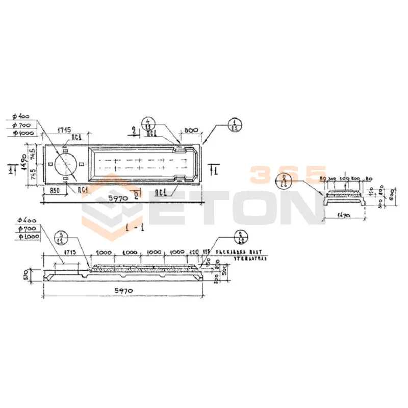 Плиты покрытия комплексные Шифр 912 КП АIIIв-4 4-1,5-6 М150 (Шифр 912)