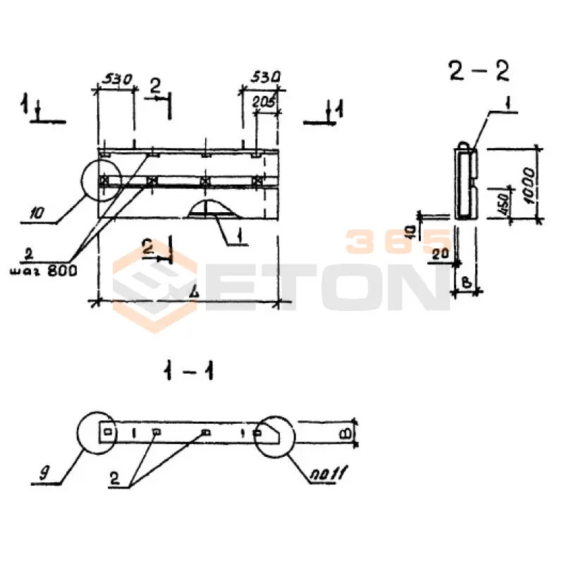 Панели однослойные самонесущие Серия 1.232.1-8 1ПССП 27-10-3,1 п (1.232.1-8)