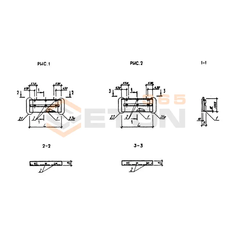 Панели наружных стен однослойные Серия 1.090.1-3пв 2ПСП 21-10-2,6 п пв (1.090.1-3пв)