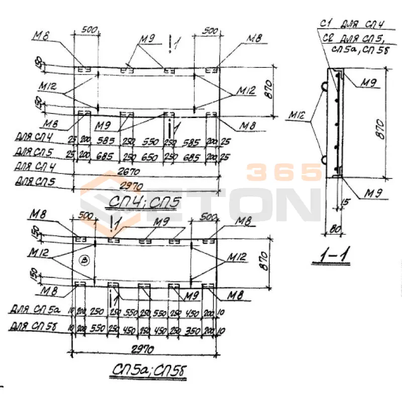 Панели стеновые ТП 905-7 СП 5 (ТП 905-7)