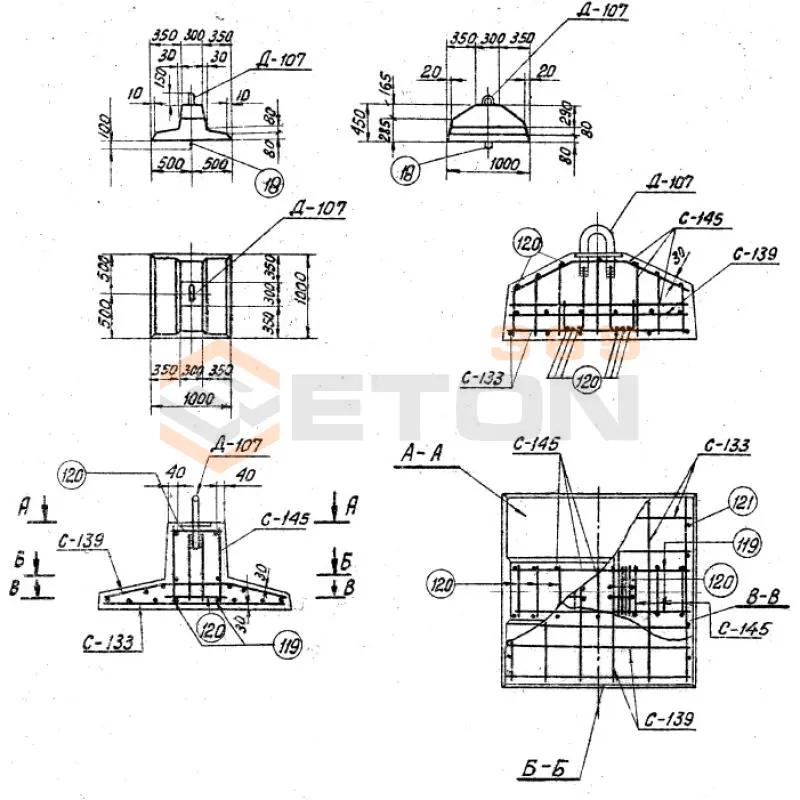 Анкерные плиты Серия 3.407-115 ПА 1-1 а