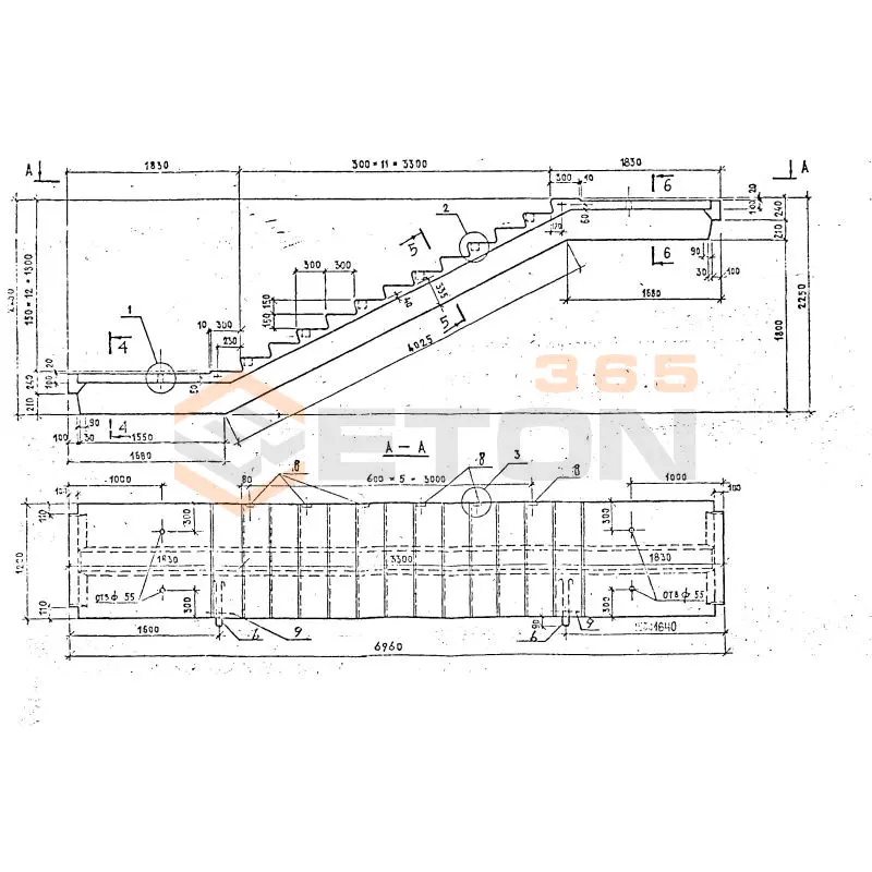 Лестничные марш-площадки Серия 1.258 КЛ-2 ЛМР 70-12-18-5 т-1