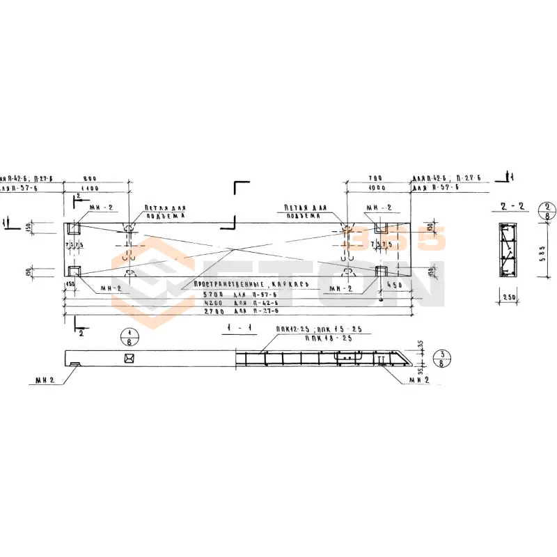 Панели подвала Серия ИИ 04-5 П 27-6