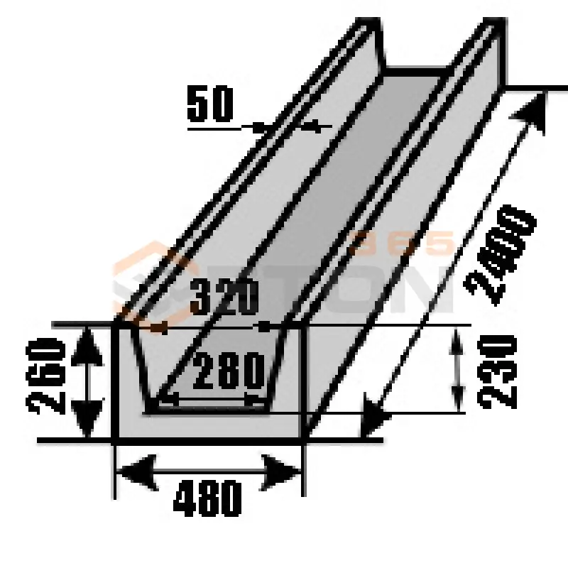 Лотки водоотводные ГОСТ 21509-76 Л 3-7