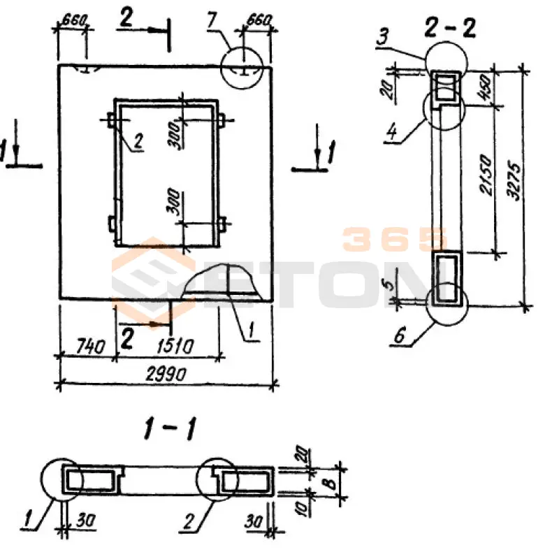 Панели однослойные самонесущие Серия 1.232.1-8 1ПССД 30-33-4,0 п (1.232.1-8)