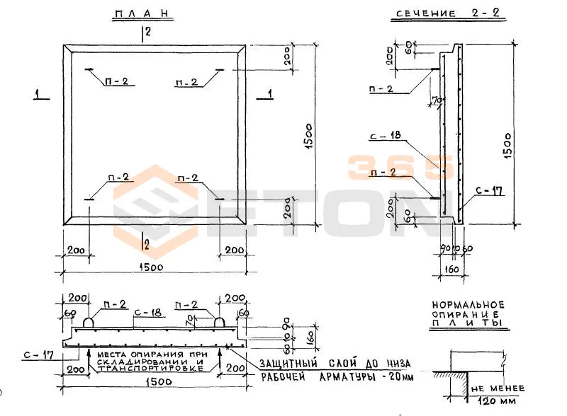 Плиты перекрытий Альбом ТДК 4-1 ТП 15-15 и