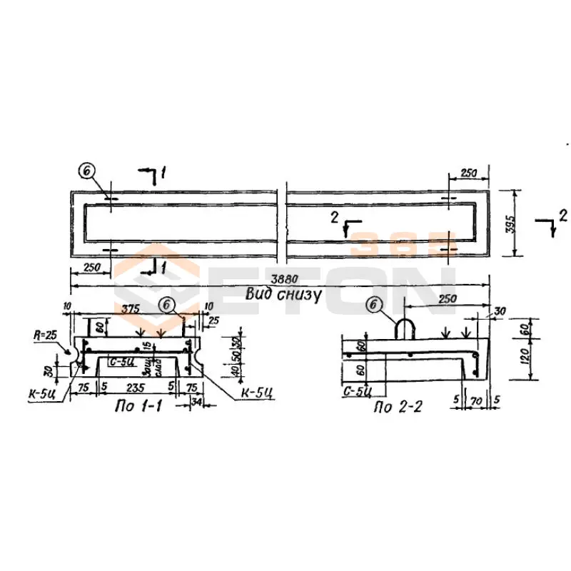 Панели для сборно-монолитных перекрытий Серия ИИ 01-02 ЦА 5 (ИИ 01-02)