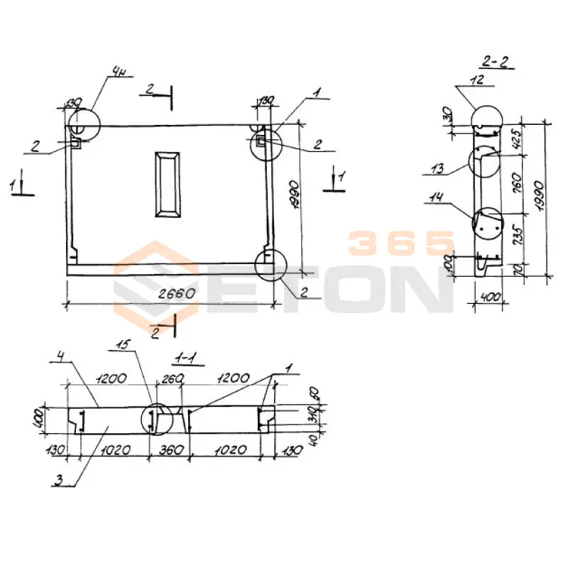 Панели опорные Серия 1.100.1-7 1НЧ 27-20-40-50 л