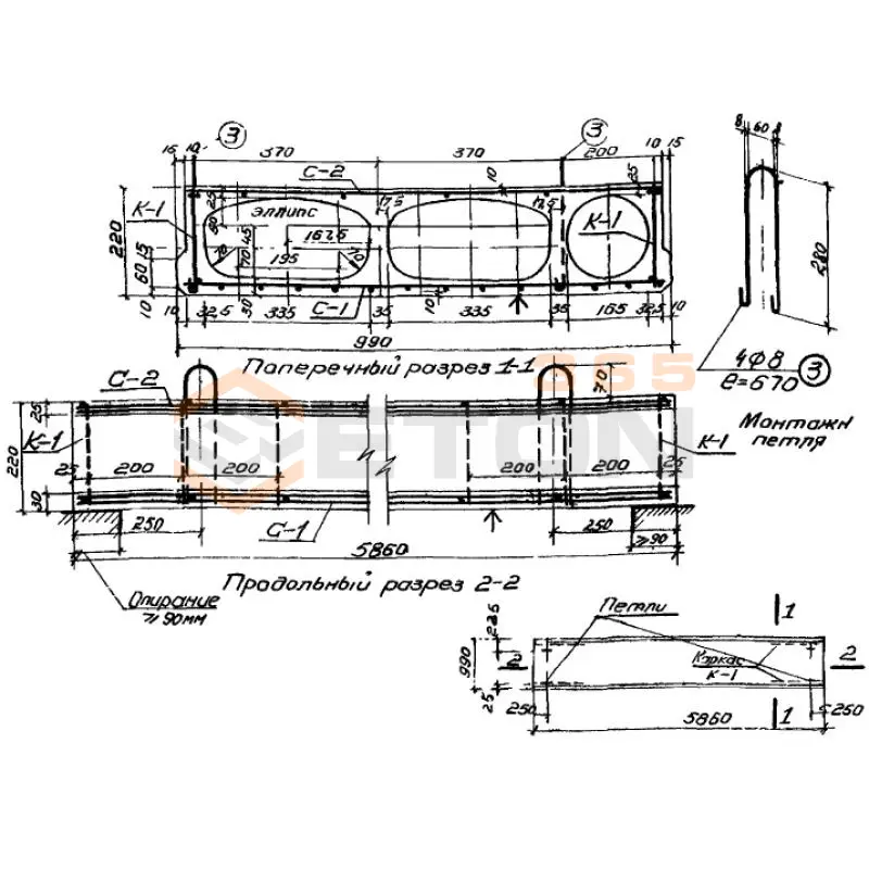 Панели с овальными пустотами Серия ИИ 01-02 ПО 60-10 (ИИ 01-02)