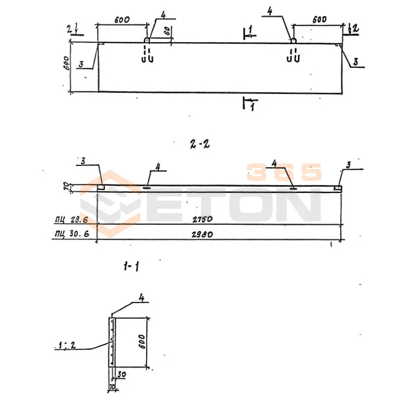 Цокольные панели ПЦ серия 3.017-3 ( 3.017-1 ) ПЦ 28-6